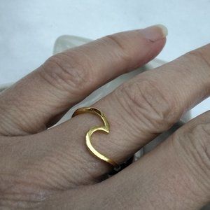 14kt Gold Vermeil over Sterling Modernist Ring